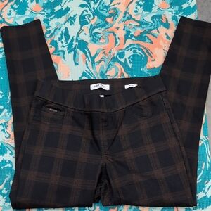 Nine West Women's Brown Checkered Pants